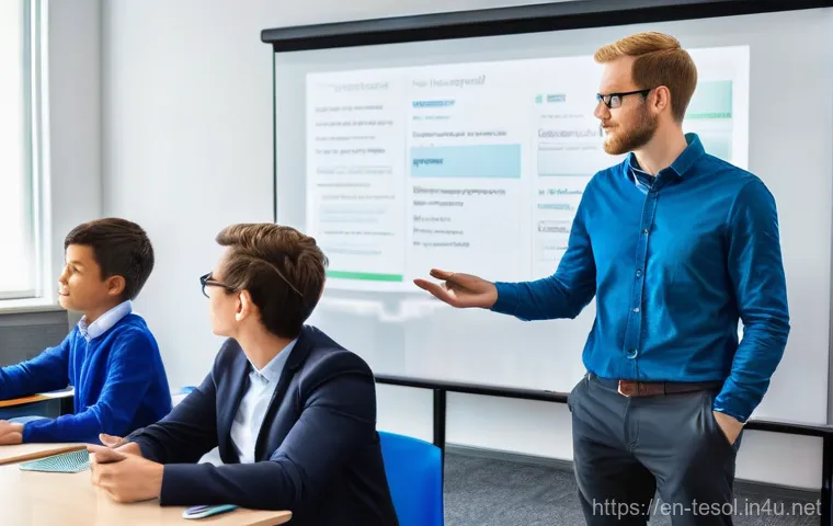 TESOL 강사가 자주 겪는 도전 과제 - **Prompt 1: Dynamic and Inclusive Classroom for Diverse Learners**
    A bright, modern classroom fi...