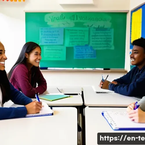 Home 32 TESOL 강사로서의 리더십 사례 - **Prompt 1: Collaborative and Vibrant Language Classroom**
A bright, modern, and inclusive class...