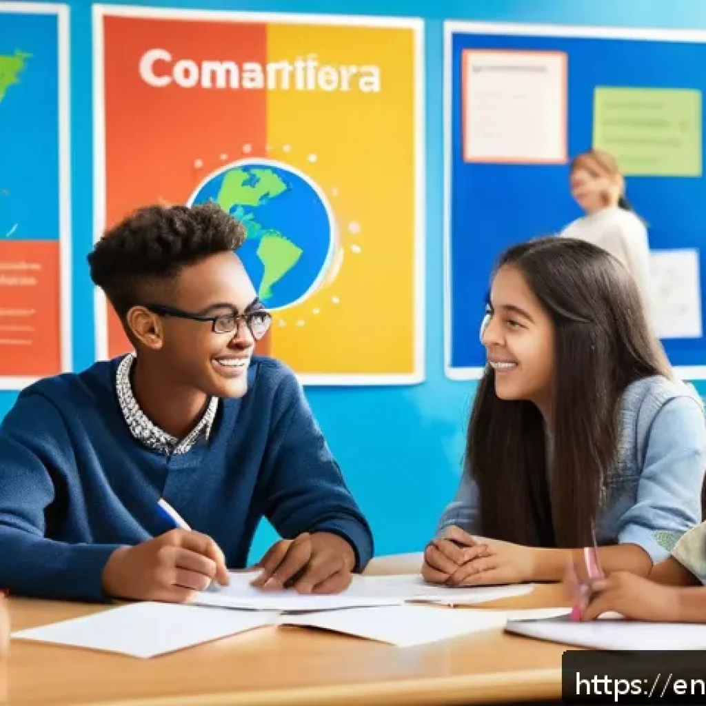 TESOL 강사로서 문화적 민감성 키우기 - A diverse classroom scene showing a multicultural group of students aged around 15-18 engaged in a c...
