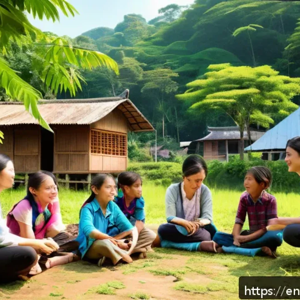TESOL 자격증으로 가능한 비영리 활동 - A diverse group of TESOL-certified volunteer teachers conducting an engaging outdoor English lesson ...