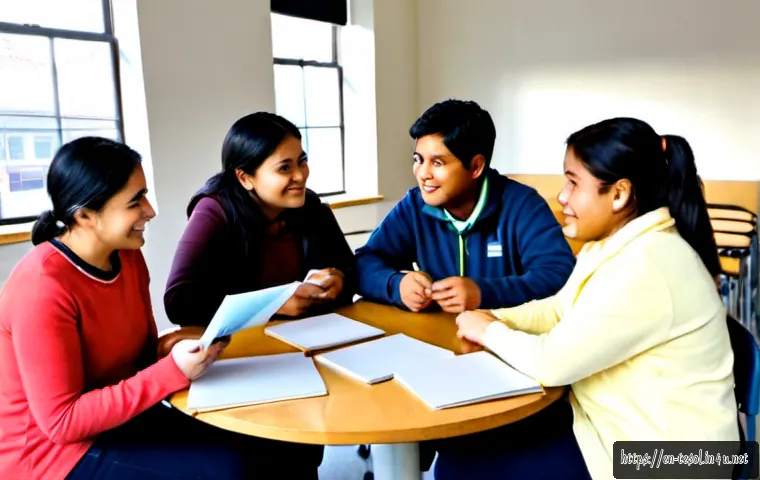 TESOL 자격증으로 가능한 봉사 활동 - Photorealistic community library volunteer English conversation class, TESOL-certified adult volunte...